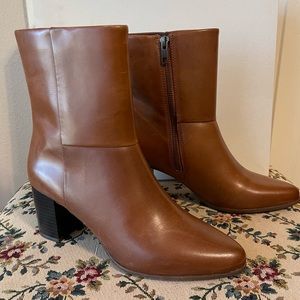 Cognac Camdyn Rockport Mid Leather Bootie Size 7